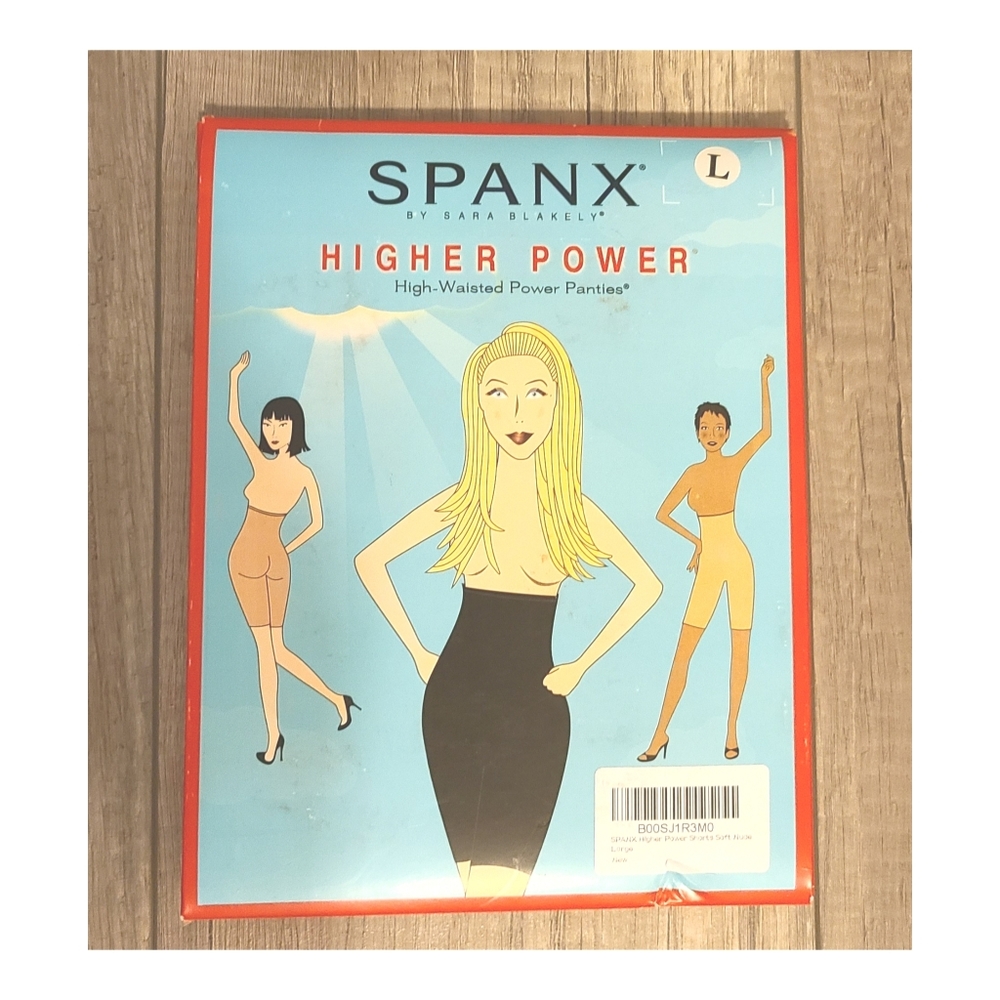 Spanx Higher Power Shorts Soft Nude Size Large NWT